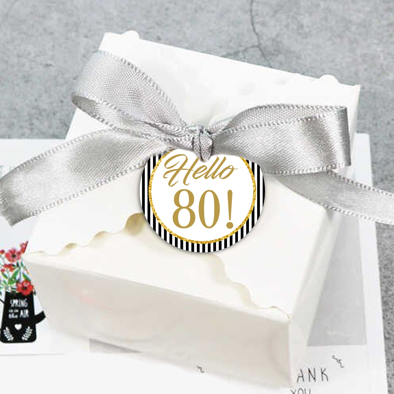 80Th Milestone Birthday Party Favor Gift Tags